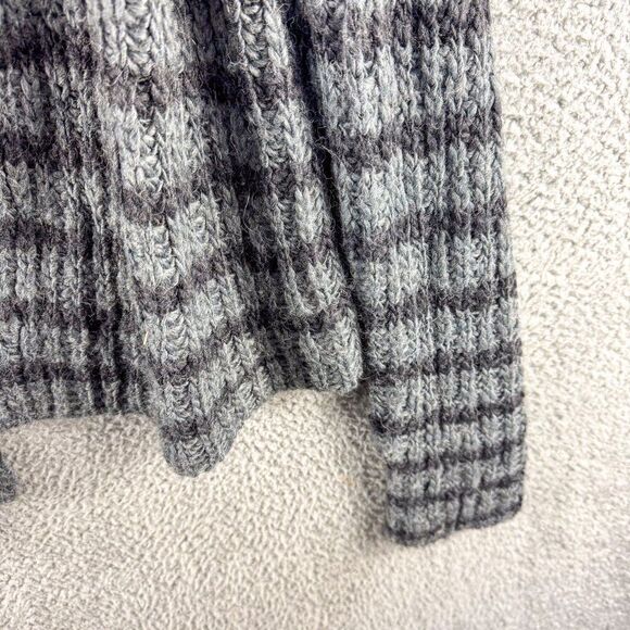 Lou Grey Cardigan Sweater Womens Medium Gray Wool Alpaca Blend Open Front - Picture 3 of 8